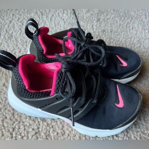 Kids Black and Pink Nike Shoes
